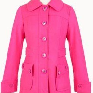 Tulle "Ivy League" Coat in Shocking Pink